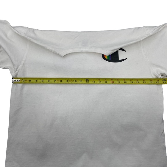 Champion Short Sleeve Rainbow White Tee Size 2XL Men's - Picture 9 of 10